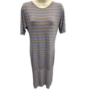 Lularoe mixed stripes SOFT tunic drees size medium M career casual Julia  *